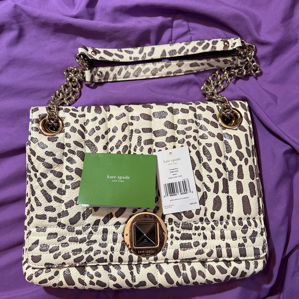 Kate spade evangeline 2 way shoulder bag safari cream